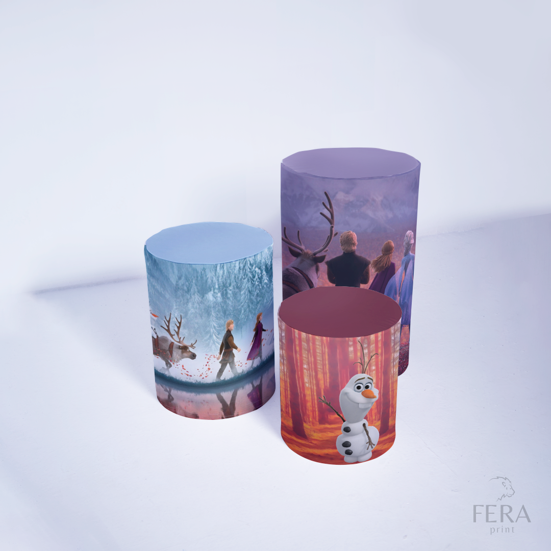 Kit Capa Cilindros + Capa Painel Princesa Gelo Sublimado