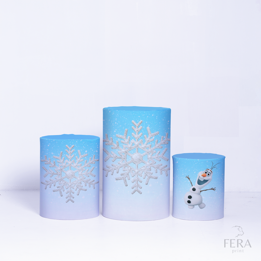 Trio Capa Cilindro Princesa Gelo c/ Elástico