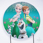 Painel Redondo Princesas do Gelo Filme Sublimado