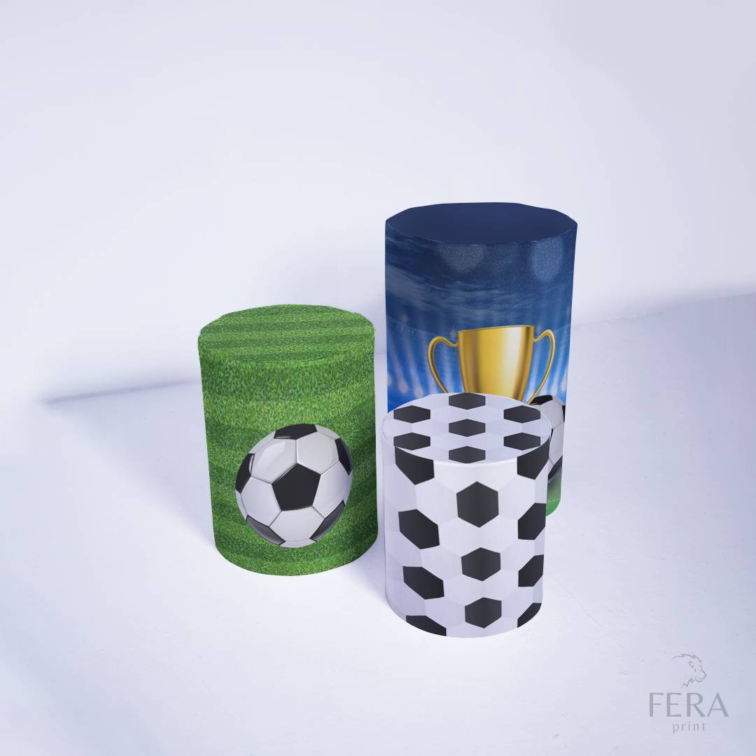 Kit Capa Cilindros + Capa Painel Futebol Azul Sublimado