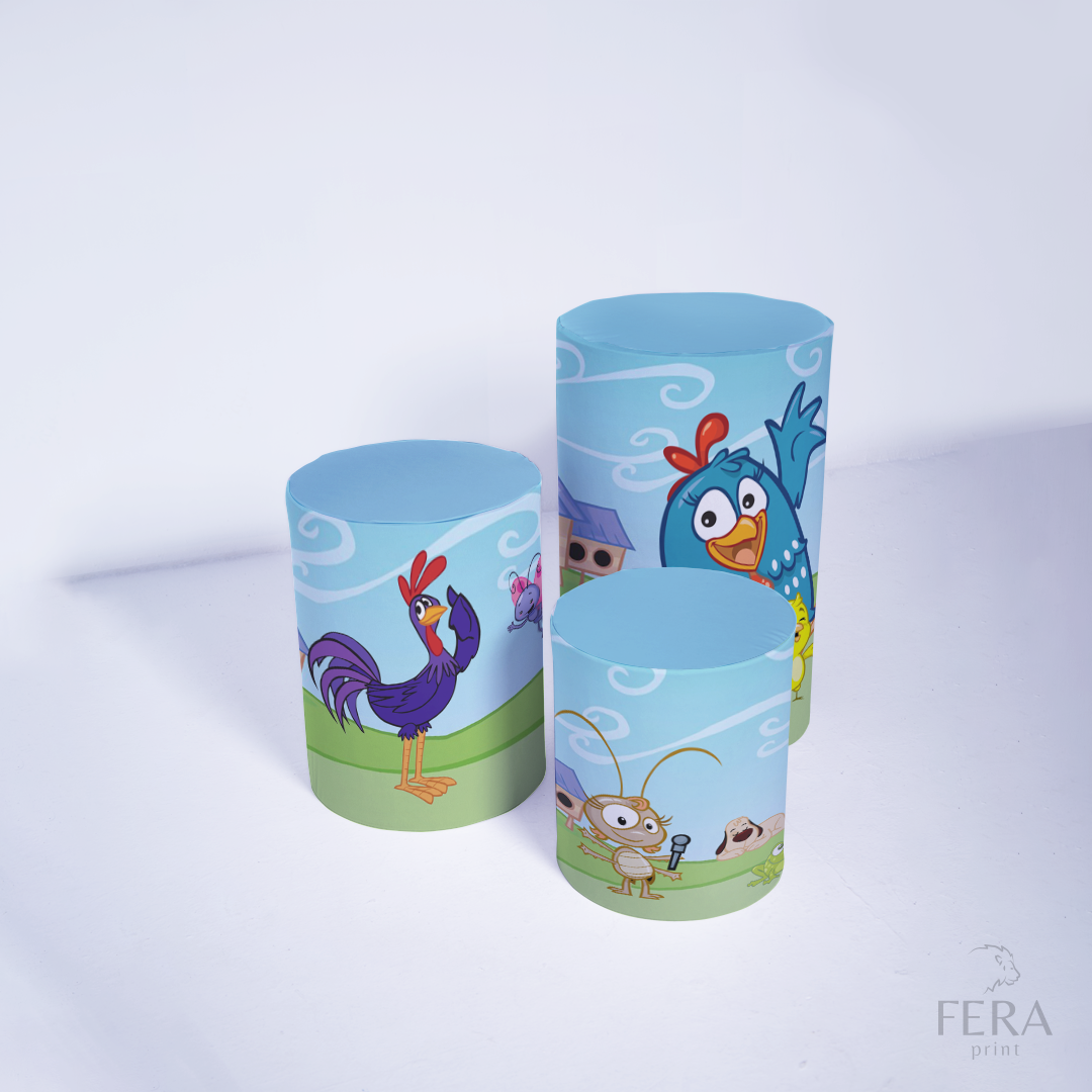 Kit Capa Cilindros + Capa Painel Galinha Turma Sublimado