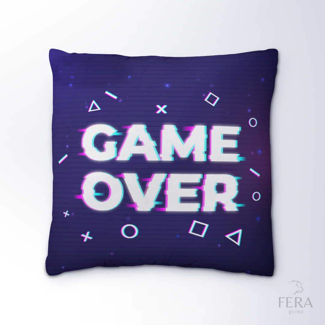 Capa de Almofada Estampada Decorativa 35X35cm - Apenas 1 unidade