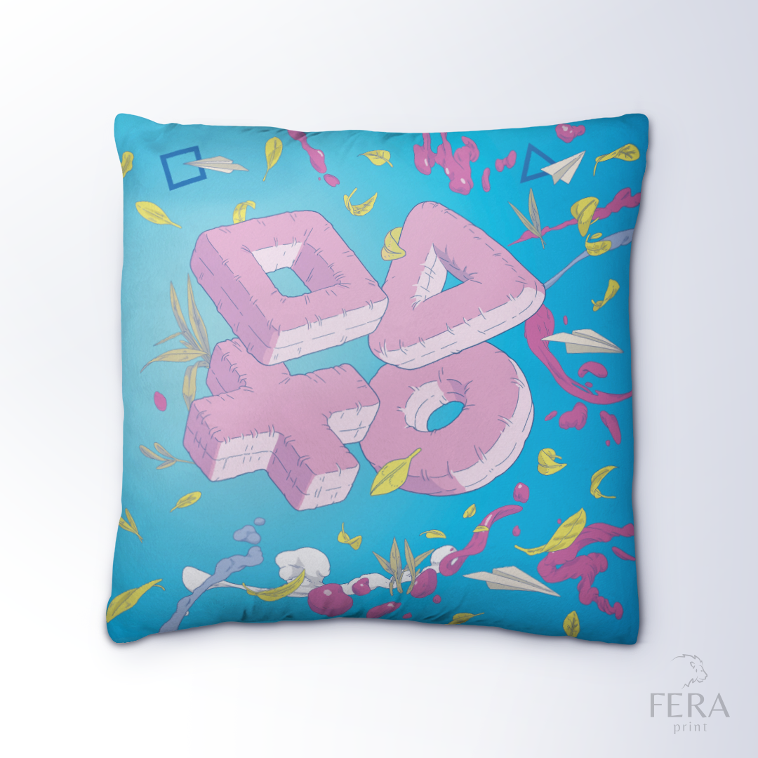 Capa de Almofada Estampada Decorativa 35X35cm - Apenas 1 unidade