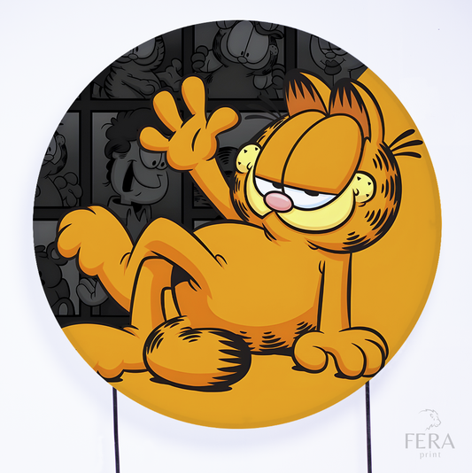 Painel Redondo Gato Preguiça Sublimado