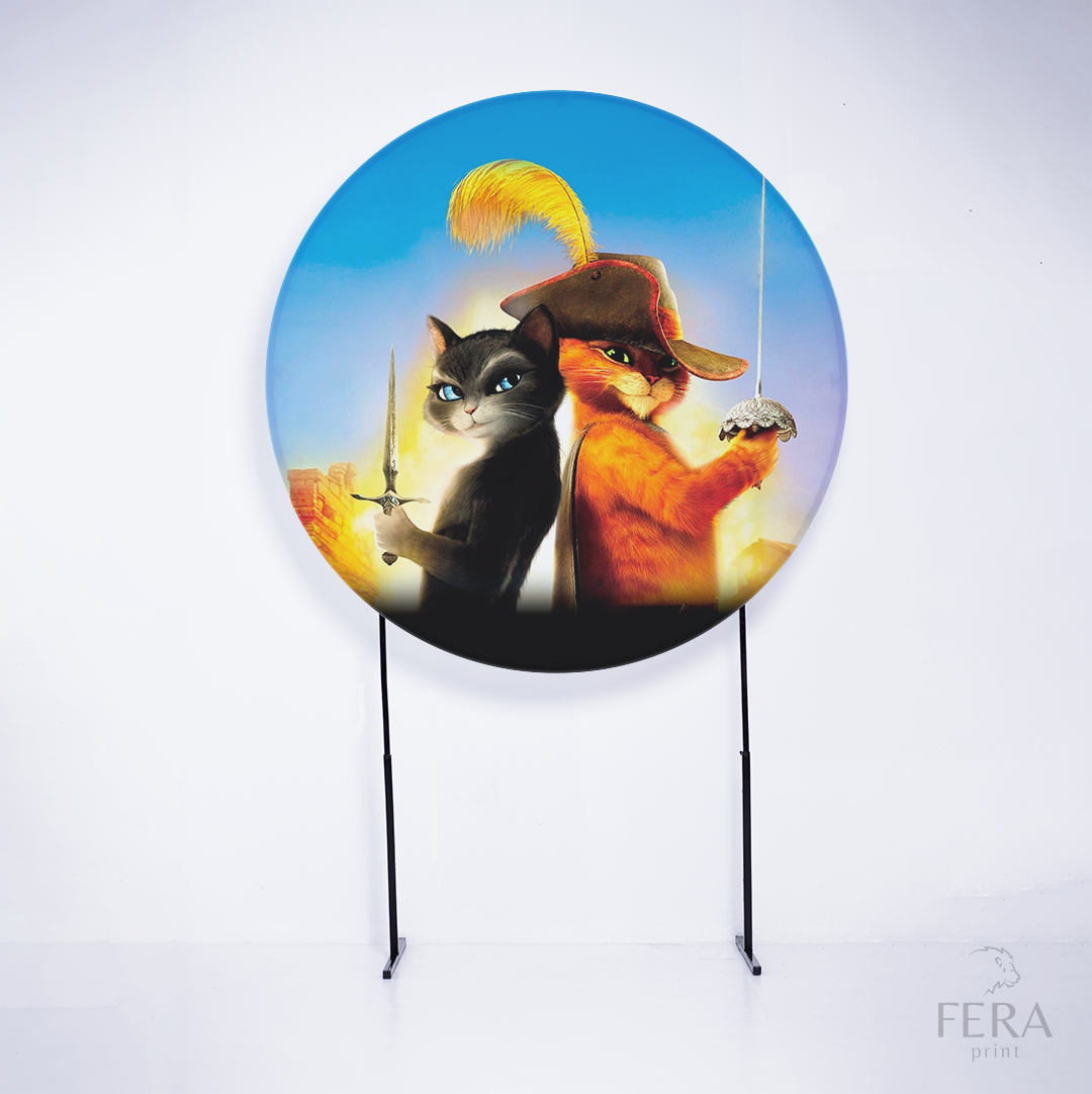 Painel Redondo Gata com Calçado Sublimado