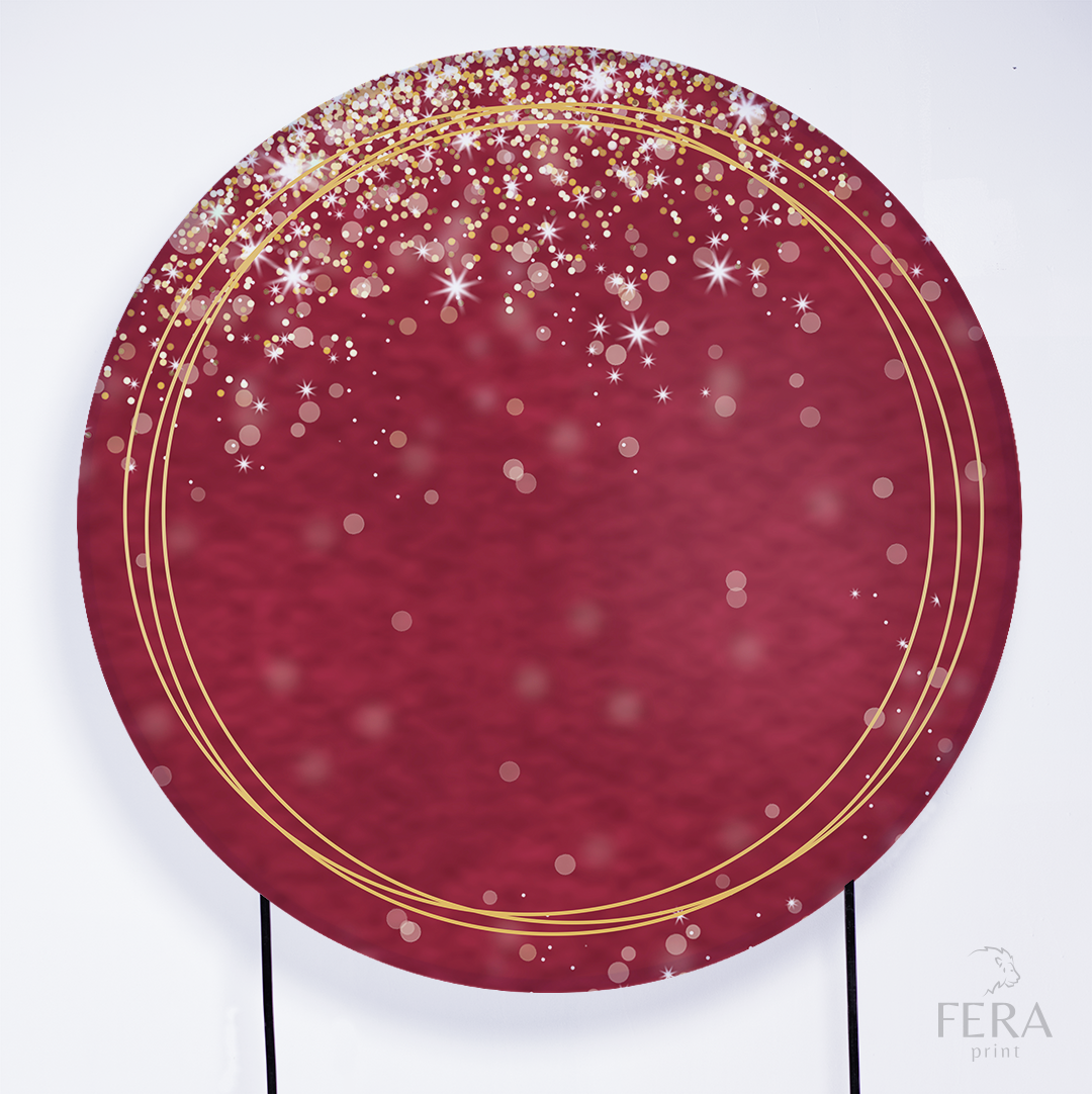 Kit Capa Cilindros + Capa Painel Glitter Bordô Geométrico Sublimado