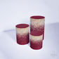Trio Capa Cilindro Glitter Bordô c/ Elástico