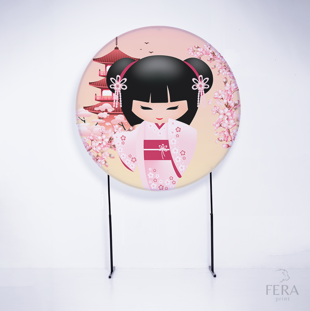 Painel Redondo Gueixa Sublimado