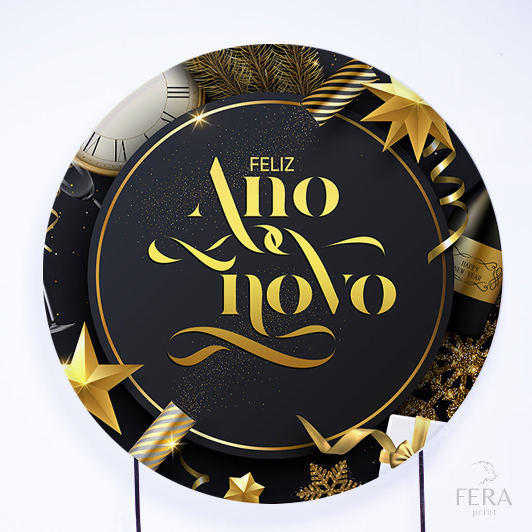 Kit Capa Cilindros + Capa Painel Ano Novo Preto Sublimado