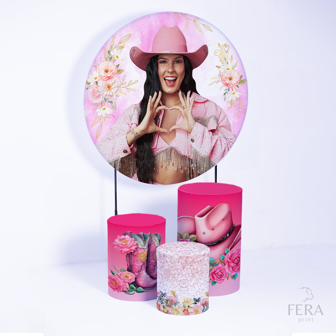 Kit Capa Cilindros + Capa Painel Cantora Sertanejo Sublimado