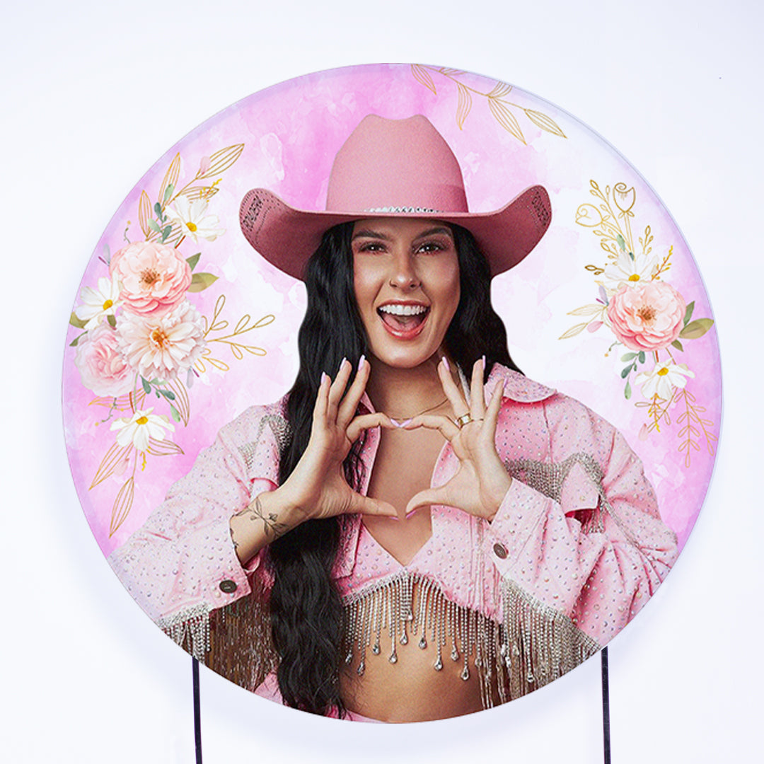 Painel Redondo Cantora Sertanejo Sublimado