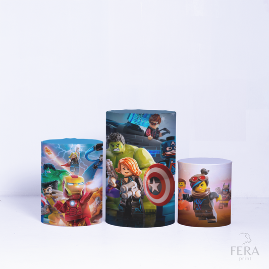Trio Capa Cilindro Lego c/ Elástico