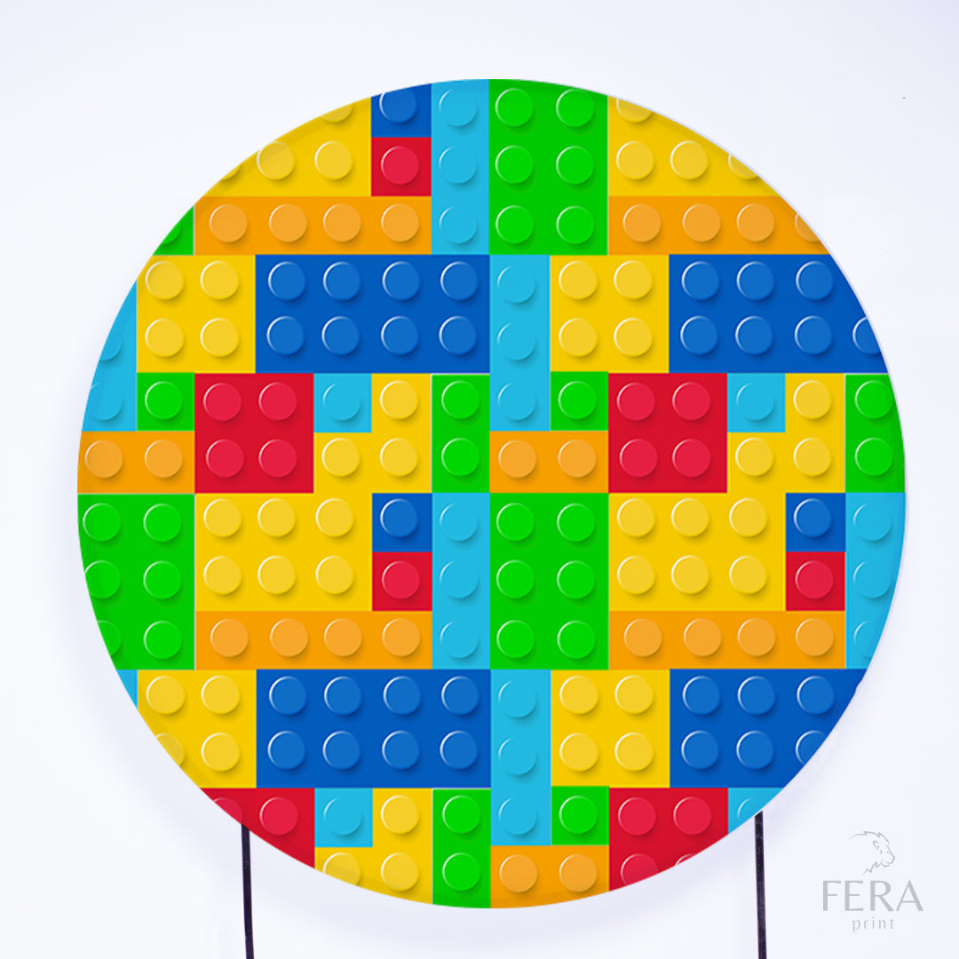 Painel Redondo Lego Sublimado