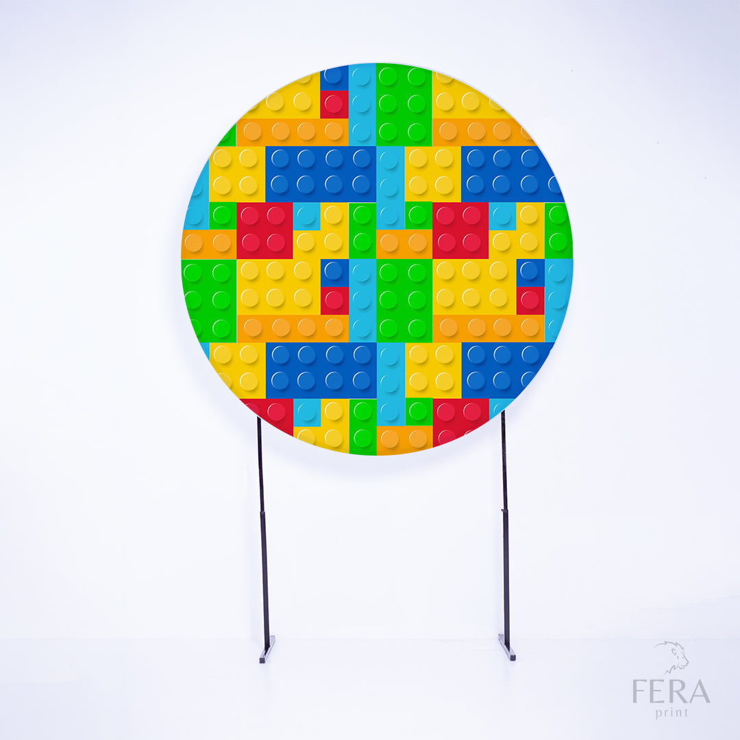 Painel Redondo Lego Sublimado