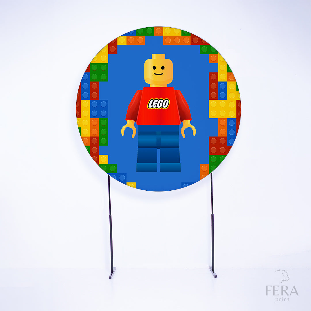Painel Redondo Lego Sublimado