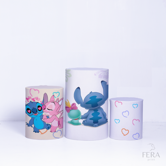 Trio Capa Cilindro Lilo Amor c/ Elástico