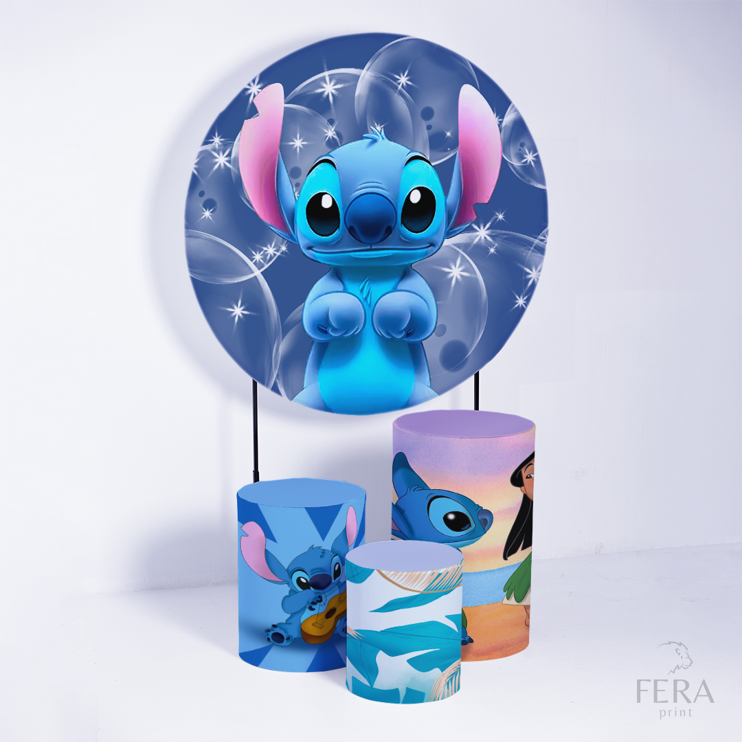 Kit Capa Cilindros + Capa Painel Lilo Azul Sublimado