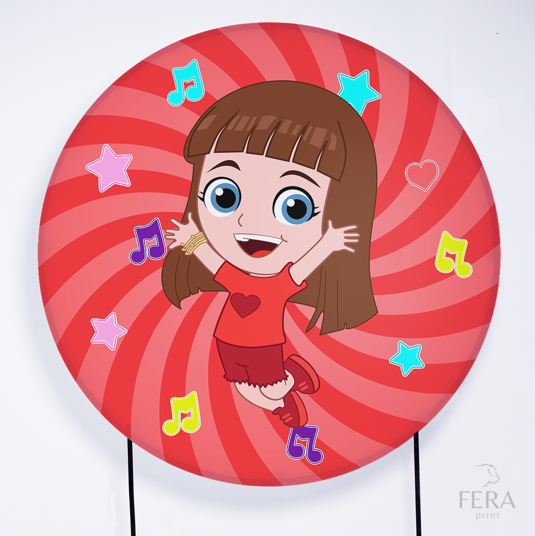 Painel Redondo Youtuber Neto Azul Sublimado