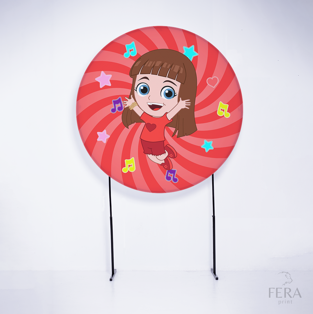 Painel Redondo Youtuber Neto Azul Sublimado