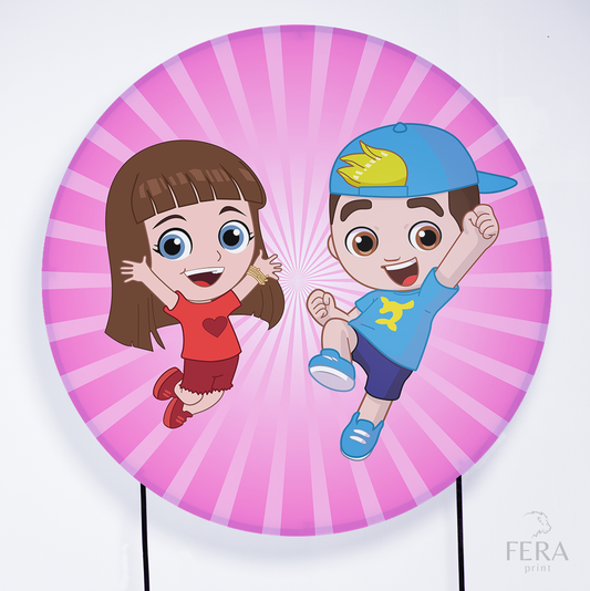 Painel Redondo Youtuber Neto Azul Sublimado