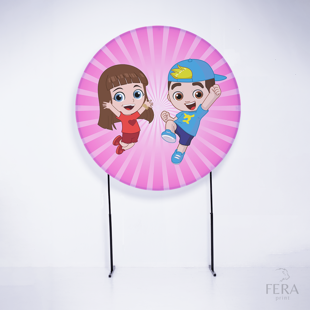 Painel Redondo Youtuber Neto Azul Sublimado