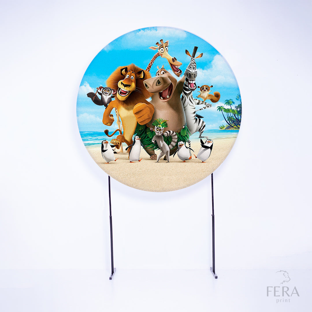 Painel Redondo Zoo Sublimado