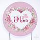 Painel Redondo Dia das Mães Rosa Sublimado