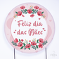 Painel Redondo Dia das Mães Rosa Sublimado