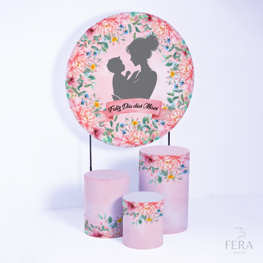 Kit Capa Cilindros + Capa Painel Dia das Mães Sublimado