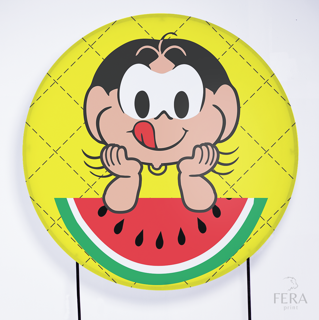 Painel Redondo Meninas Gibi Sublimado