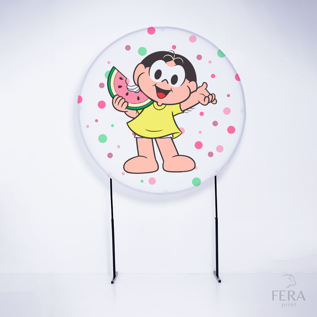 Painel Redondo Meninas Gibi Sublimado