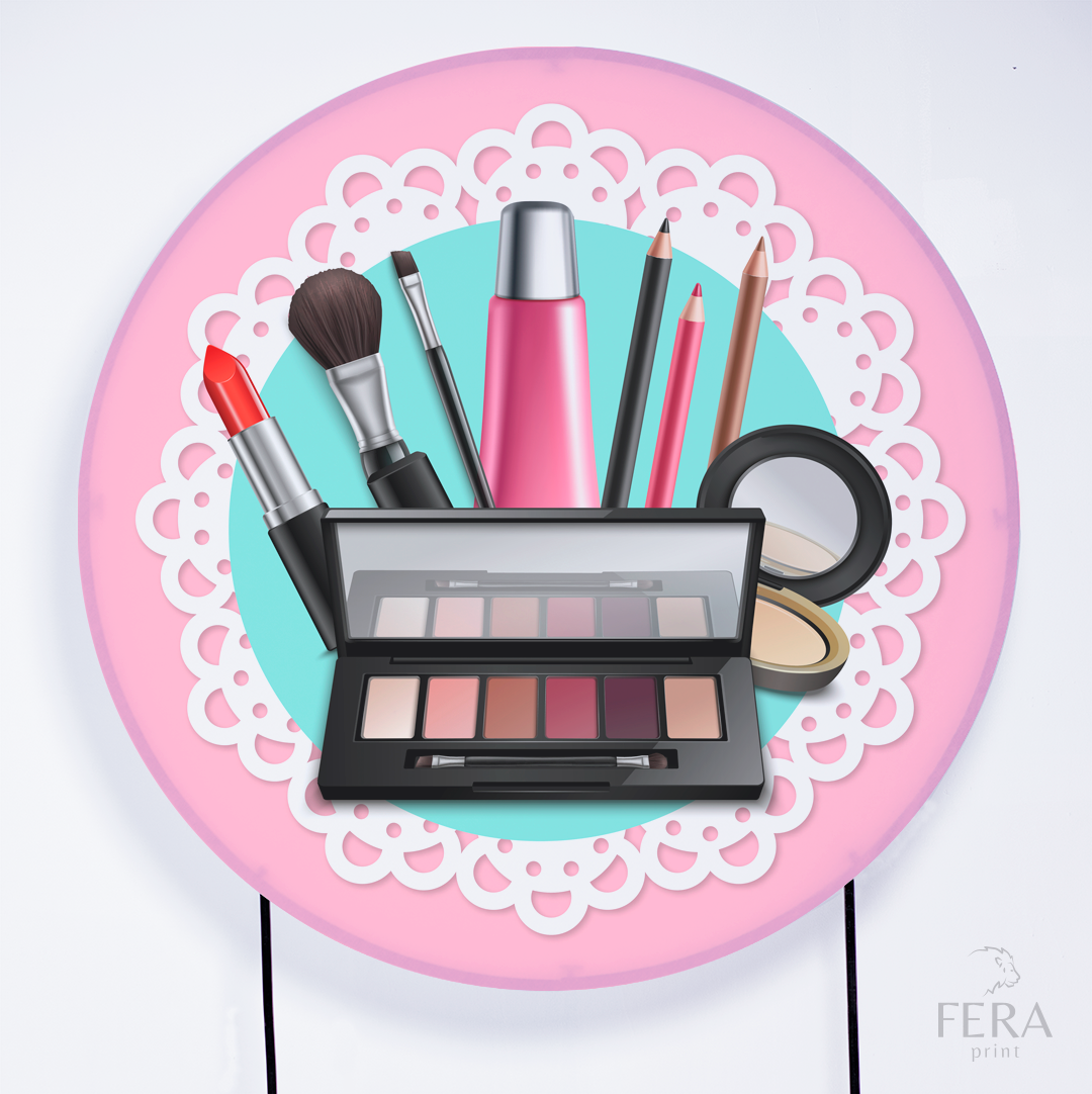 Painel Redondo Maquiagem Sublimado