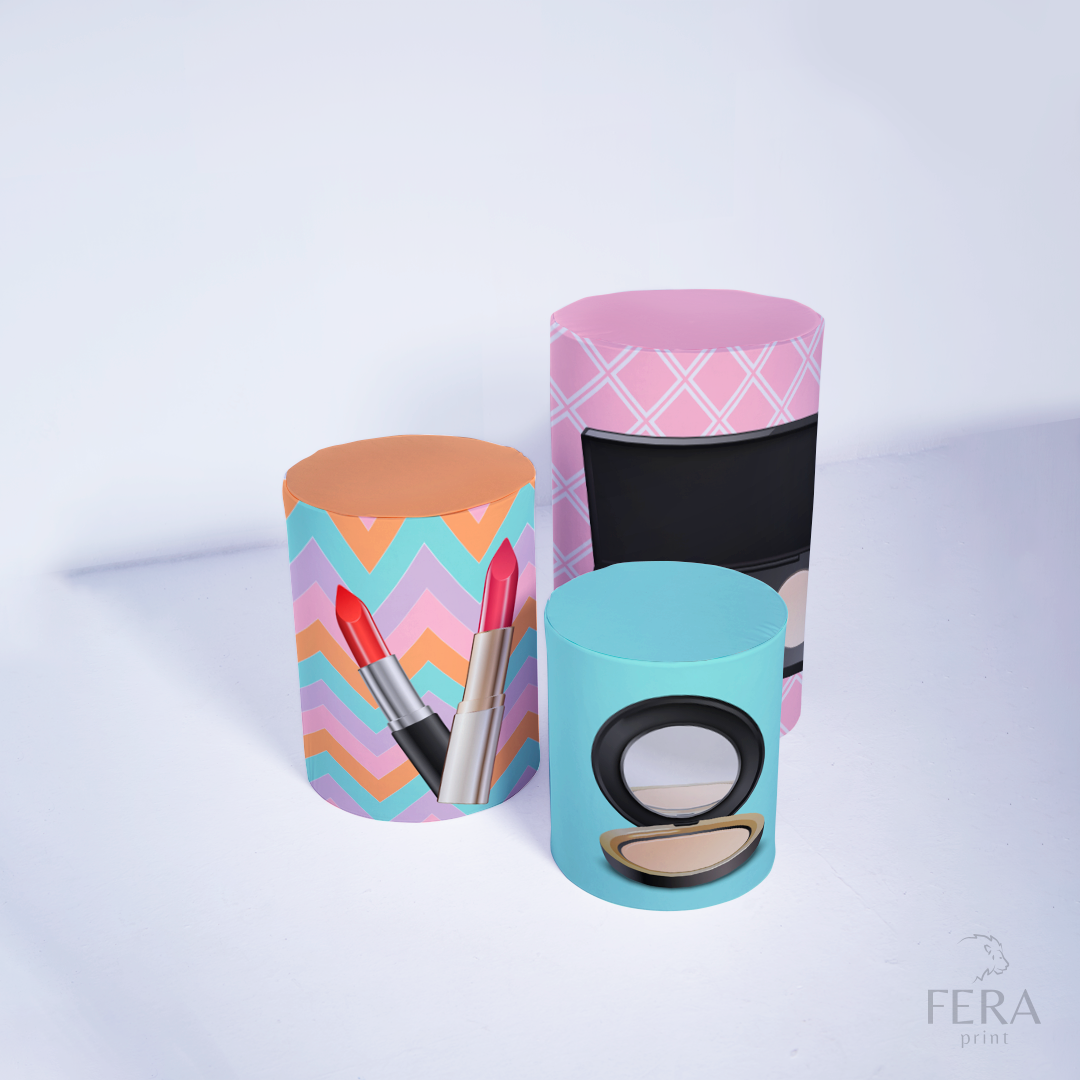Kit Capa Cilindros + Capa Painel Maquiagem Sublimado