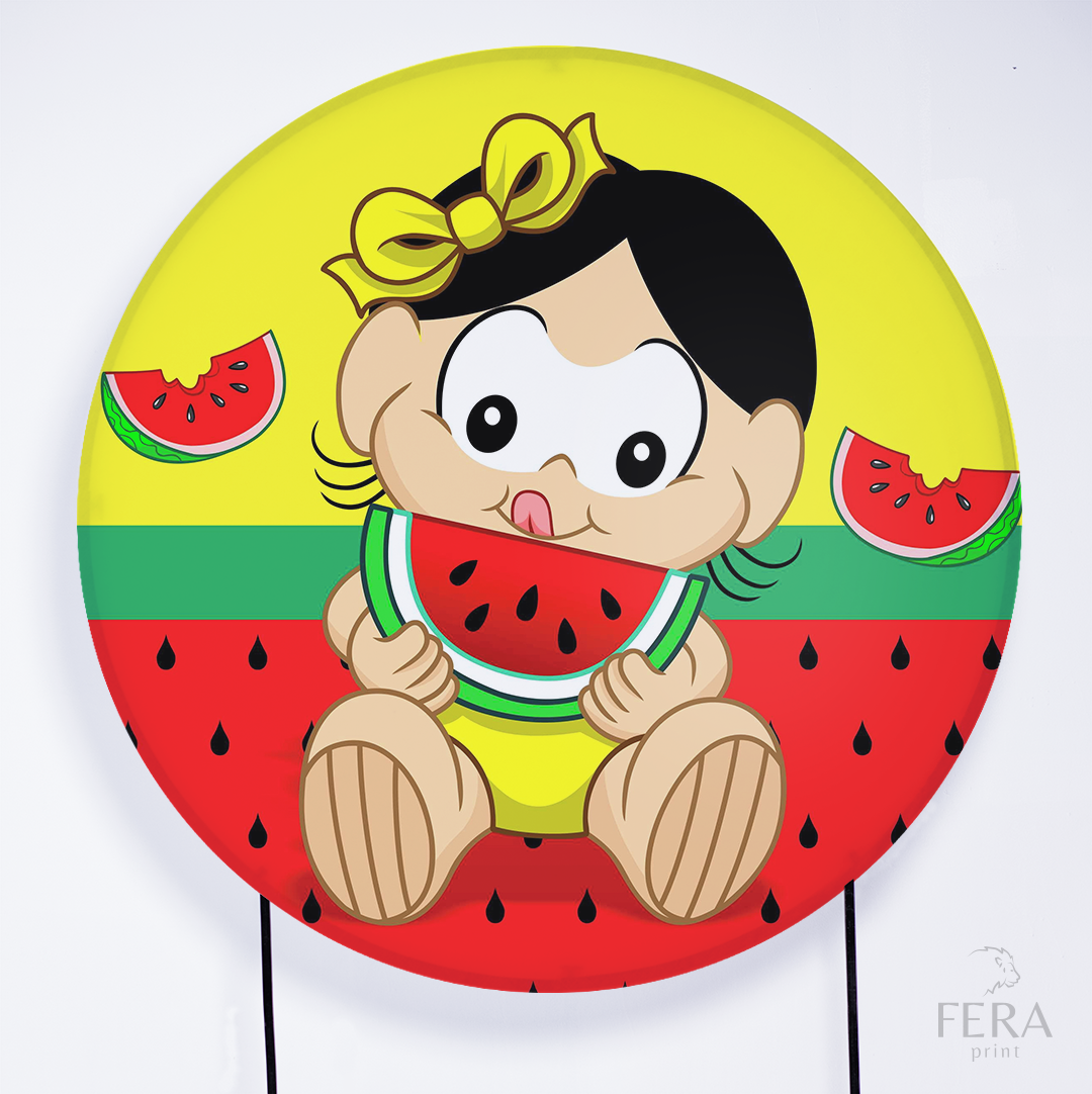 Painel Redondo Meninas Gibi Sublimado