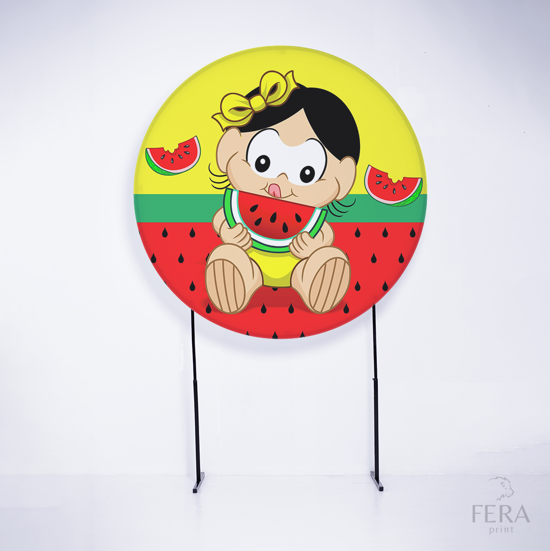 Painel Redondo Meninas Gibi Sublimado