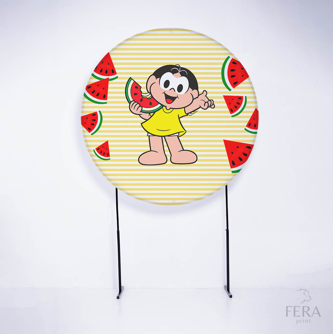 Painel Redondo Meninas Gibi Sublimado