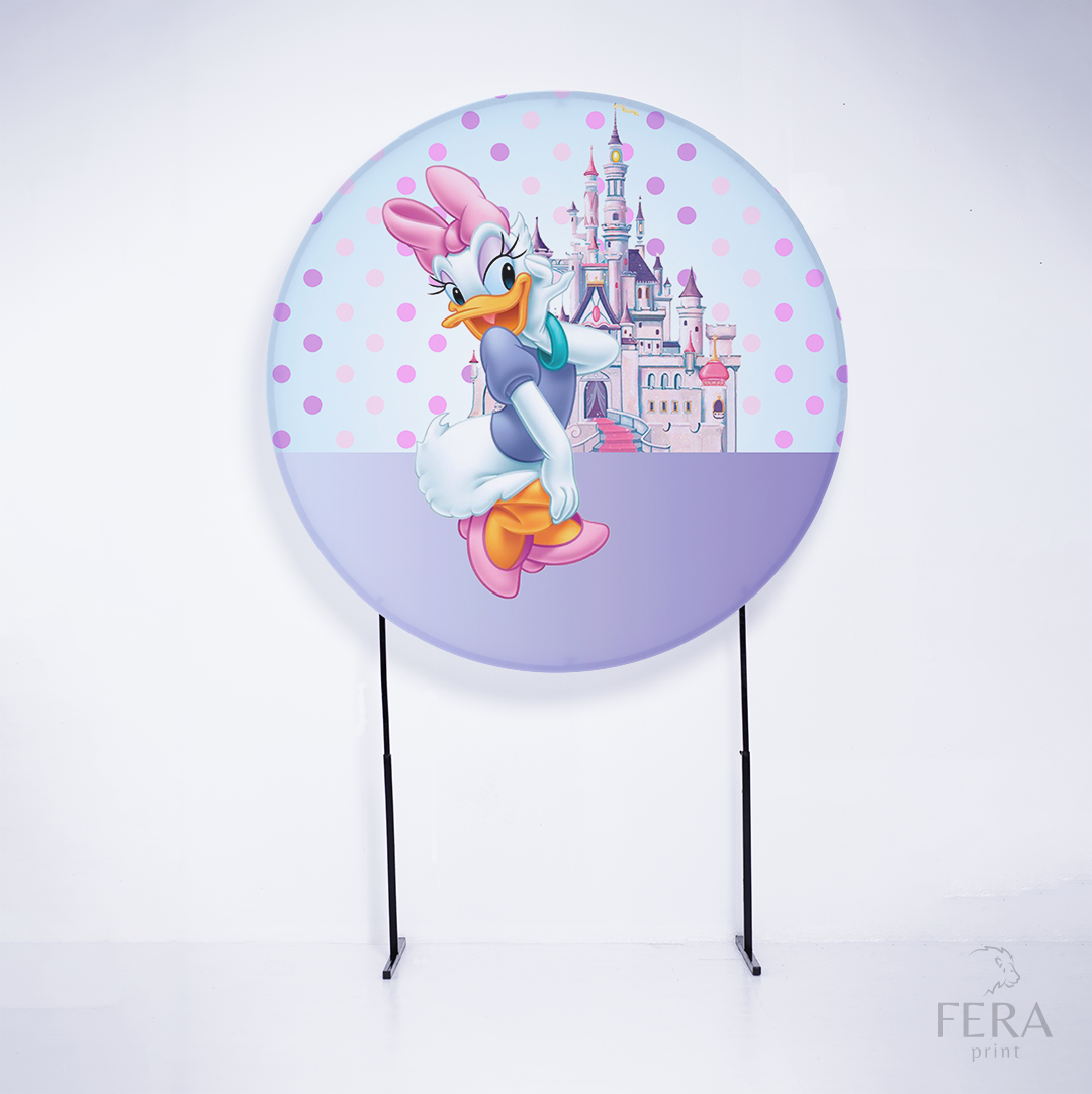 Painel Redondo Pata Amiga Bolinhas Sublimado