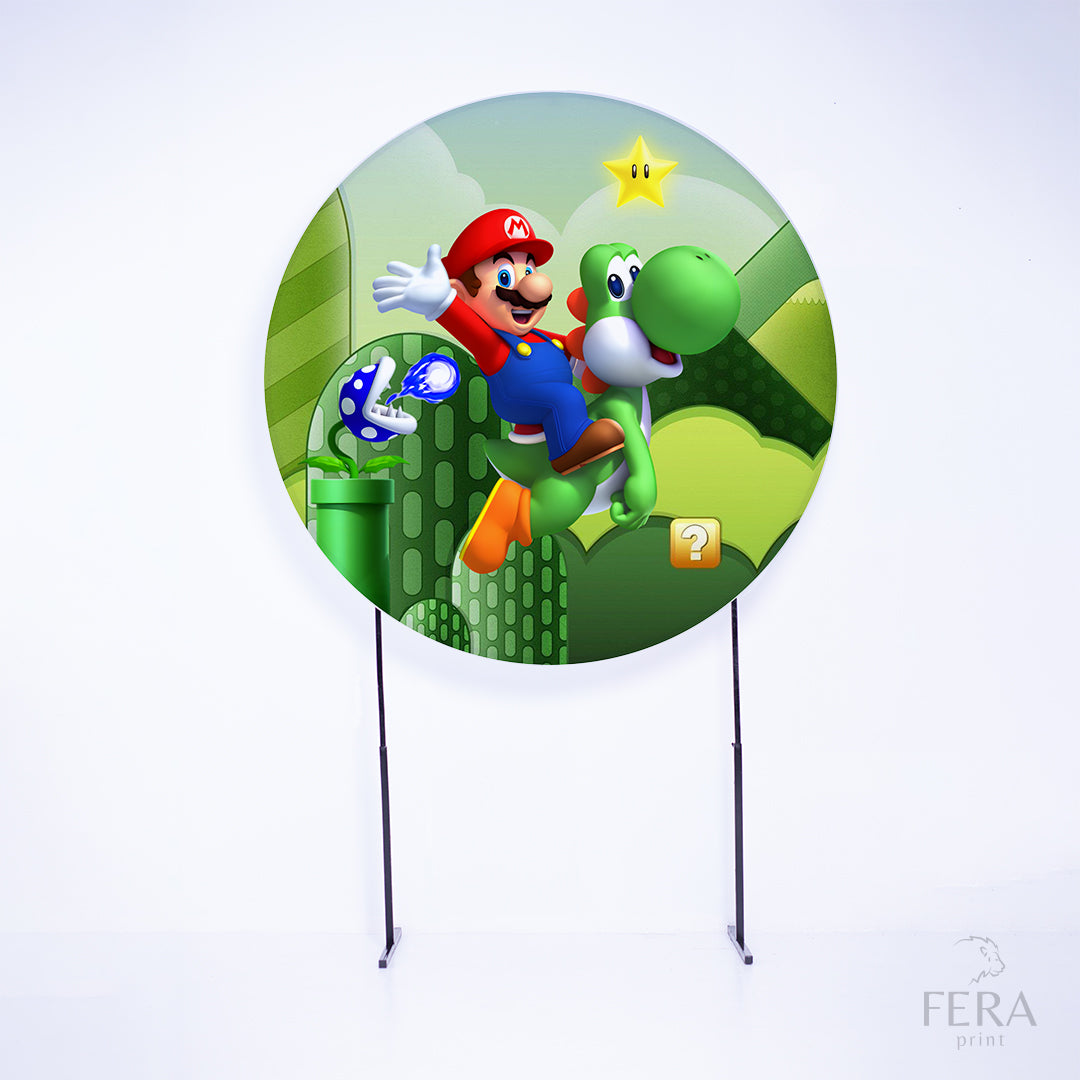 Painel Redondo Encanador Videogame Sublimado