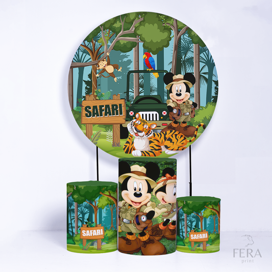 Kit Capa Cilindros + Capa Painel Rato Amigo Safari Sublimado