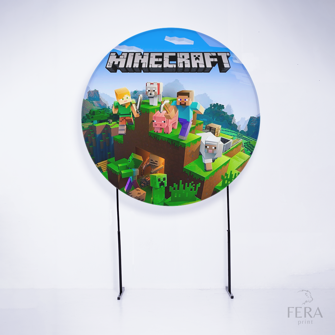 Painel Redondo Pixels Grupo Sublimado