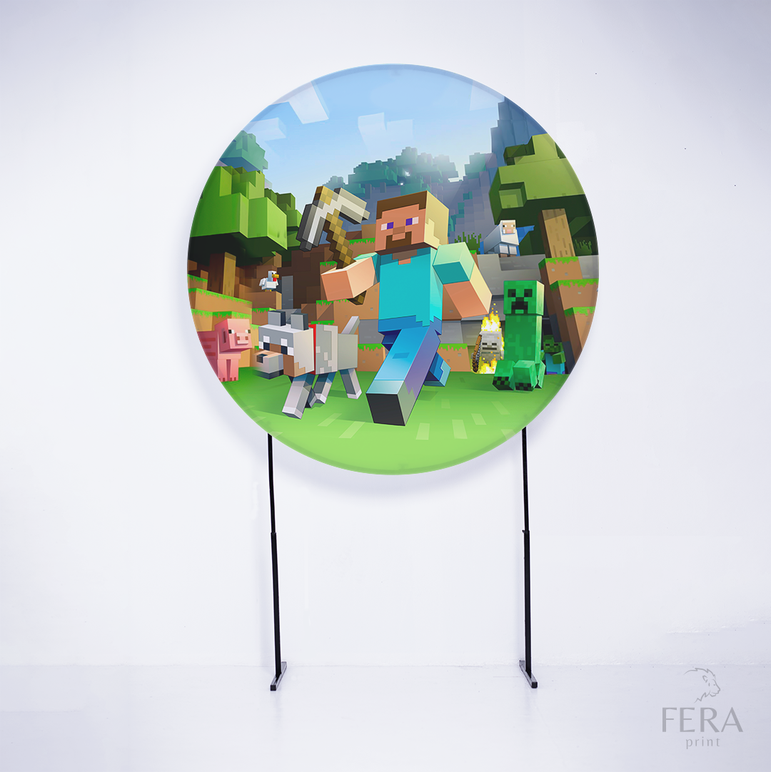 Painel Redondo Pixels Grupo Sublimado