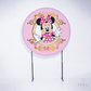 Painel Redondo Ratinha Amiga Rosa Sublimado
