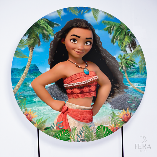 Painel Redondo Princesa do Mar e Amigo Sublimado