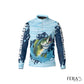 Camiseta de Pesca Manga Longa com Zíper