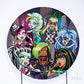 Painel Redondo Amigas Monstrinhas Lindas Sublimado