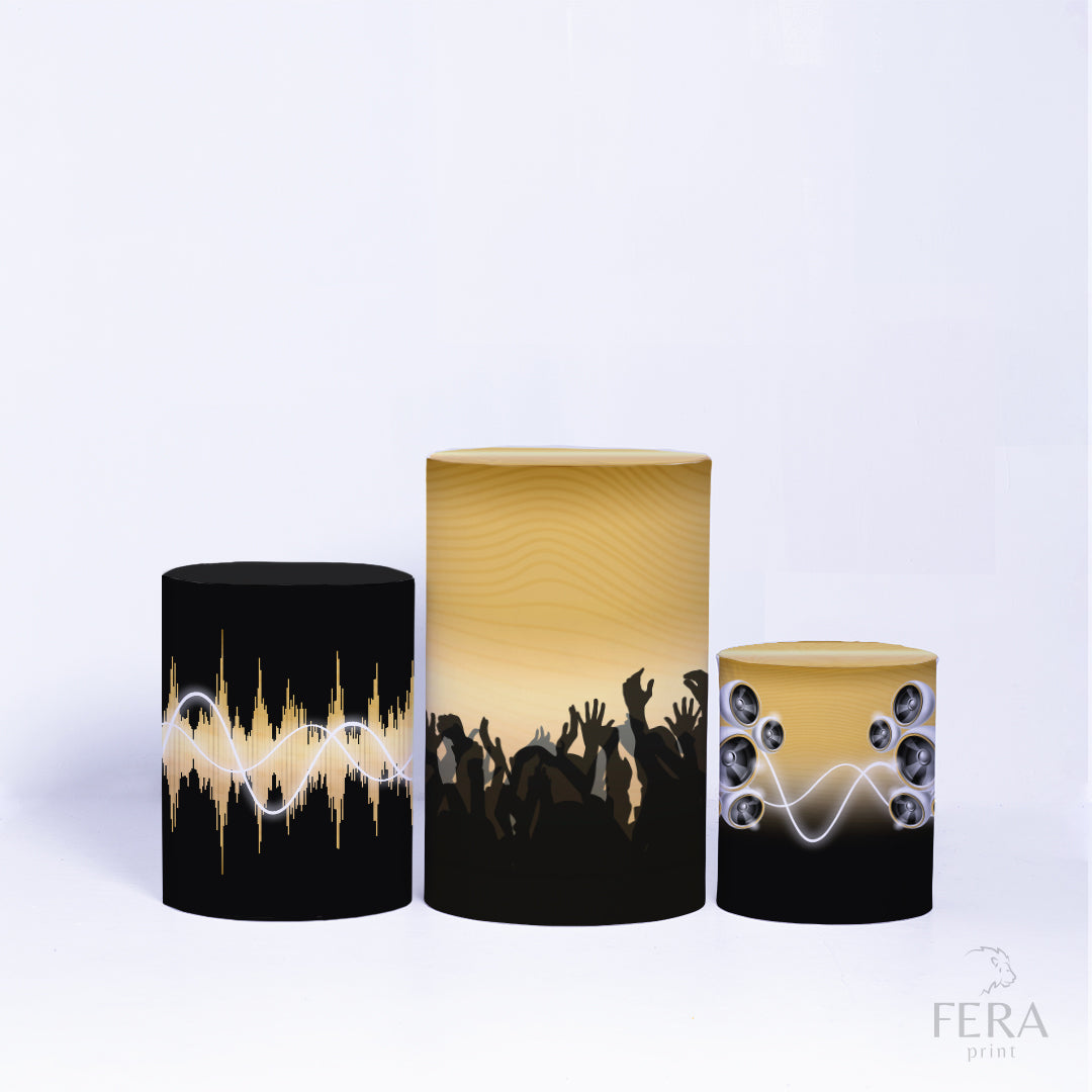 Kit Capa Cilindros + Capa Painel Dj Dourado Sublimado