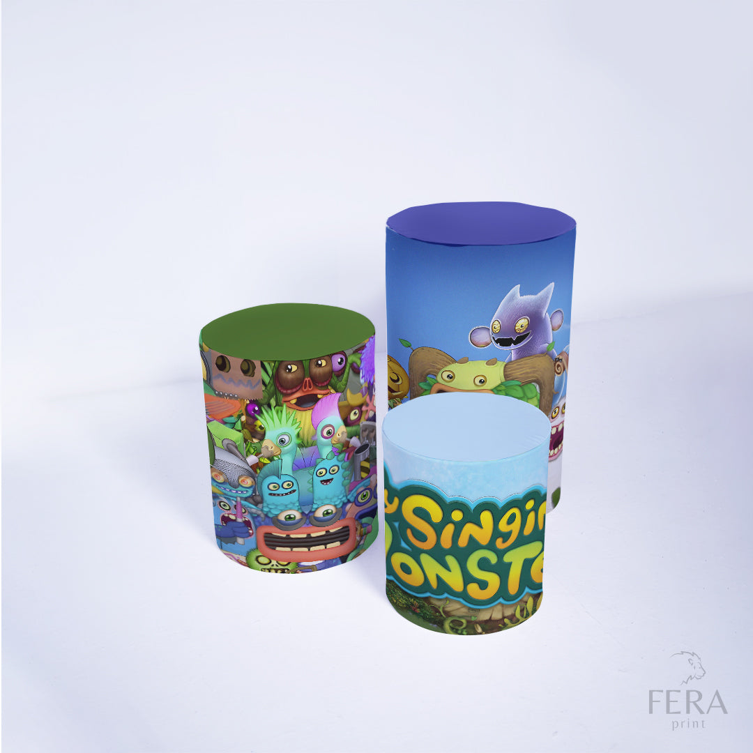Kit Capa Cilindros + Capa Painel Monstros Cantores Sublimado