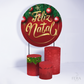 Kit Painéis + Trio Capa Cilindro Casado Natal Sublimado
