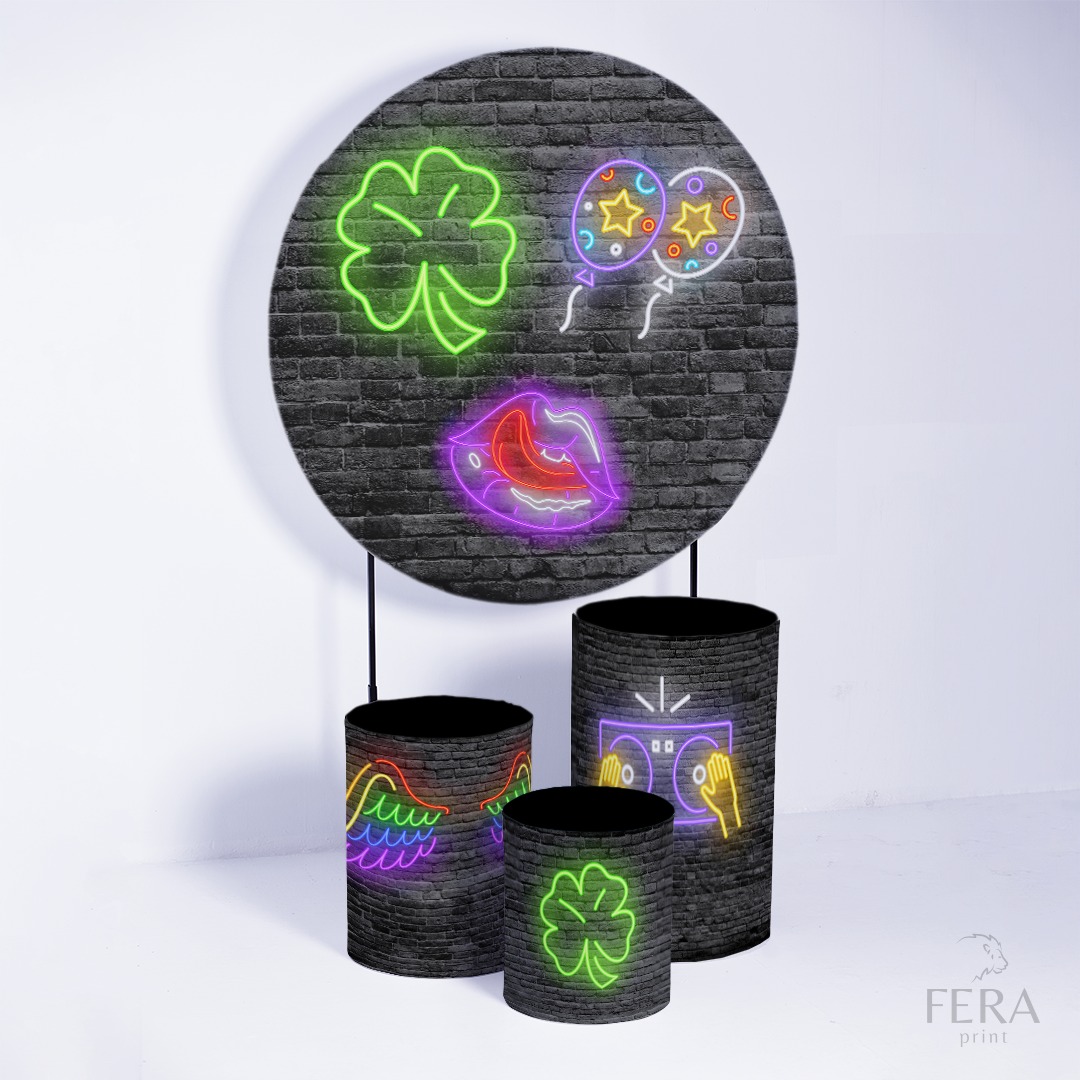 Kit Capa Cilindros + Capa Painel Neon Sublimado