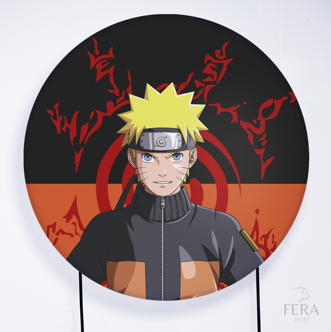 Painel Redondo Ninja Laranja Sublimado